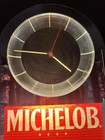 Rare Sharp Vintage Michelob Beer Electric Light Up Clock Sign Anheuser-busch