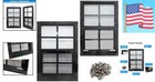 2 Pack Shed Windows With Black Frame  24 X 36 Flush Mount Small Window With T   
