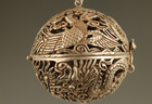 Old Tibet Silver Copper Hand Carved Dragon Phoenix Statue Incense Burner Buddha