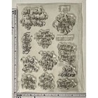 Stampin Up Christmas Cling Stamp Set Frame Holiday Scrapbooking Cards