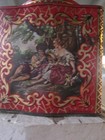 Vintage Daher Floral Tin Container W  Lid  Made In England Victorian Romace Red