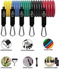 Resistance Bands Set  11 Pcs  Portable Home Gym Accessories - Stackable Up To 15
