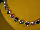 Mariana Jewelry Necklace Swarovski Gray Blue Pink Crystals Pearl Rose Gold Plate