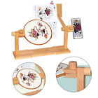 Adjustable Embroidery Lap Stand Cross Stitch Rack Wood Frame Needlework Tool Usa