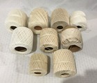 Lot Of 9 Partial Spools Crochet Thread   White   Cream   Ecru