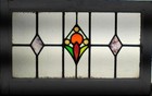 Pretty Decorative Midsize Old English Leaded Stained Glass Window 26 x 16 1 4 
