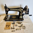 Amazing Condition 1920 Singer Hand Crank Sewing Machine Sphinx 127 Fully Tested 