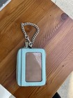 Coach Zip Card Case In The Color Faded Blue