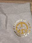 Pink Victorias Secret Gold Glittery Peace Love Pink 2007 Sweatpants Rhinestones