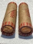 1964-p   1964-d Lincoln Memorial Cents  Obw 2 Bu Rolls 100 Pcs  From Old Hoard