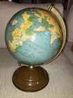 Vintage Replogle 8    Simplified Globe W  Metal Base     World Map 1948 - 1957