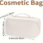 Travel Toiletry Bag For Women Pu Leather Triple-layer Double Zipper Toiletry Bag