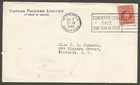 1943 Canada Packers Shortening Illustrated Advertising Cover 4c Slogan Winnipeg