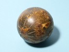 Antique 19thc Wooden Ball With Paper Segments  Unidentified Game   A f  t74