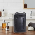 Mens Toiletry Bag  Compact Travel Dopp Kit For Men  9x5 9x3 Inch Pu Leather S   