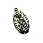 Vintage Sterling Silver Creed Jesus Sacred Heart Blessed Madonna Saint Medal