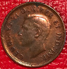 Rainbow Toning Vf 1943 Canada Small One 1 Cent Coin-mar953