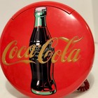 Vintage 1995 Coca Cola Coke 12  Round Red Button Sign Telephone Phone