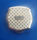 Vintage Gold Tone Pill Box With Pill Device   Floral Design  Stratton England 