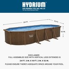 Bestway Hydrium 24 x12 x52  Oval Above Ground Swimming Pool Set  Brown Woodgrain