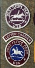 Vintage Lot Of Us Postal Service Post Office Mail Logo Embroidered Patches Usps