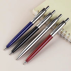 Blue   Chrome Metal Ballpoint Pen  Medium Point  Royal Blue Ink  New In Box