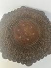 Antique Anglo - Indian Hand Carved Octagonal Folding Hard Wood Side Table 