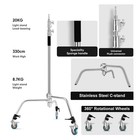 Heavy Duty C Stand 11 3ft 345cm Light Stand With 4 2ft 128cm Boom Arm Wheels    