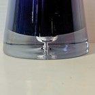 Krosno Poland Art Glass Tapered Purple Vase Clear Bottom W controlled Bubble 7 