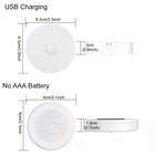 1pc Motion Sensor Led Night Light Wireless Rechargeable Lamp For Home Safety