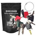 15pcs Multi Types Heavy Equipment Key Set Construction Master Equipment Set
