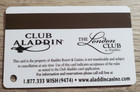 Aladdin Casino Las Vegas The London Club Slot Card - No Name