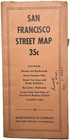1940 San Francisco California Street Map Rand Mcnally Streetcar Railroad Routes