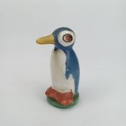 Antique 1900s Chalkware Penguin Hand Painted Marolin Made In Germany New Arrival