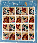 The Art Of Disney - Friendship       collectible     -  3865-3868 Stamp Sheet