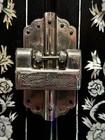 Vintage Asian Black Lacquer  Mother Of Pearl Chest With Original Working Lock
