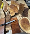 Medium Box Of Assorted Hawaiian Wood Carving Turning Wood Blocks   414