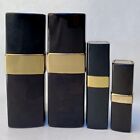 Collectors  empty  Vintage Chanel No 5 Perfume Spray Bottles In Metal Cases Lot
