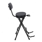 Heavy-duty Guitar Stool With Padded Cushion folding Chair With Guitar Stand 