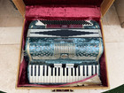 Vintage Green Marbled Enrico Roselli Piano Accordion Made In Italy