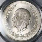 1953 Pcgs Ms 64 Mexico 5 Pesos Gem Silver Coin  25043004c 
