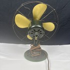 Antique 12    Electric Fan Ge General Electric Ao Black Base Brass Blades Untested