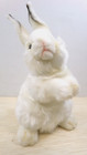 Hansa 2000 Thomas Boland Co 13  Tall Realistic Plush Rabbit Sitting Up White