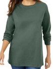 Women s New Perfect Crewneck Tunic T-shirt Top Long Sleeves Size M
