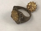 Vtg Girl Scout Sterling   10k Gold Ring Plus Lapel Pin  Ring Size 7
