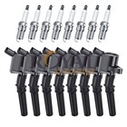 Set Of 8 Ignition Coil   Motorcraft Platinum Spark Plug For Ford F150 5 4l Fd503