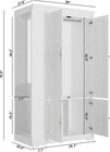 Armoire Wardrobe Closet W  Mirror 70    Wooden Wardrobe Cabinet 4 Doors