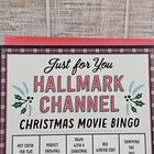 Hallmark Christmas Greeting Card 6x8 Movie Bingo Red Plaid Game