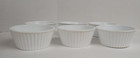 Set Of 6 Continental Carlisle U s a  4 5 Oz White Ribbed Ramekins Custard Cups