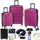 Samsonite Omni Hardside Luggage Nested Spinner Set W  10pc Accessory Kit